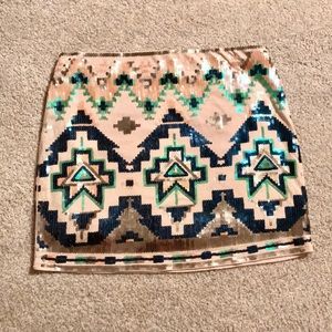 Express Sequin Skirt